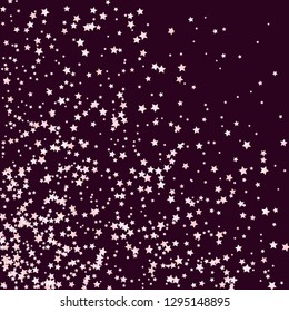 Stars confetti.  Isolated gradient stellar elements. Pink purple pearl nacre gloss. Iridescent festive  celebration vector  background for celebration decorations, flyers, posters.