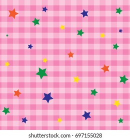 stars confetti pattern on stripe background