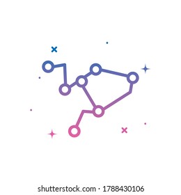 stars constellation gradient style icon of Space futuristic cosmos and universe theme Vector illustration
