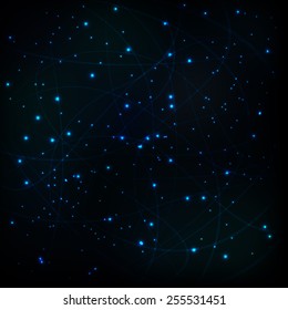 Stars cosmic sky vector background concept
