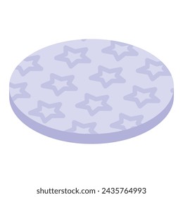 Stars cotton pads icon isometric vector. Cleaner face makeup. Lubricant purifier