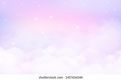 Stars In Could Sky Background And Pastel Color. EPS 10	
