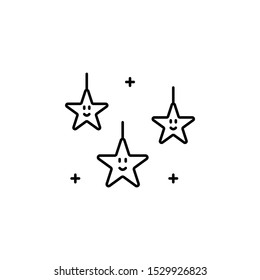 stars, crib mobile, vector, icon. Illustration isolated vector sign symbol