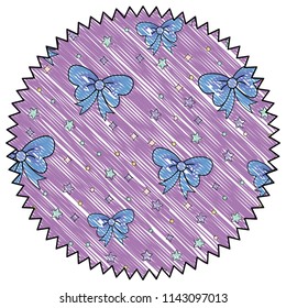 stars and decorative bows pattern