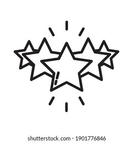 diseño de estrellas sobre fondo blanco, estilo de línea, ilustración vectorial