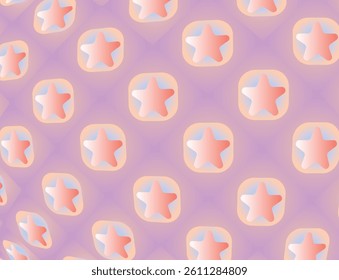 Stars in different shapes and forms. Merry Christmas and New Year seamless vector pattern. Colorful background