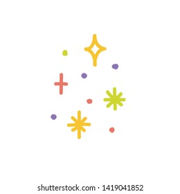 stars doodle icon, vector illustration