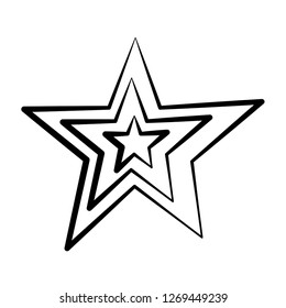 stars doodle on white background