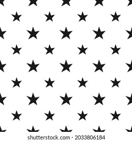 Stars doodle seamless pattern. Vector illustration.