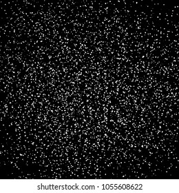 Stars dot and spots scatter glitter on galaxy black abstract background, droplet splashing vector illustration