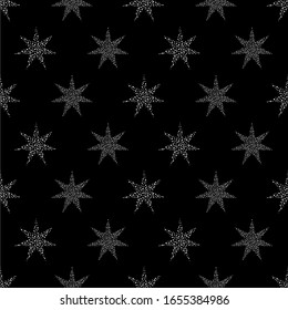 Stars dots vector seamless pattern