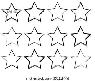 stars drawn brush