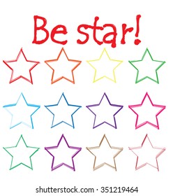 stars drawn brush
