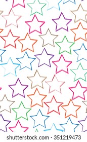 stars drawn brush pattern