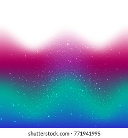 Stars dust scatter on space galaxy abstract background winter colorful