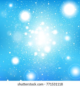 Stars dust snow ball scattering sparkle glitter winter seasonal concept abstract background