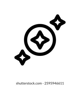 Stars. Editable stroke vector icon.