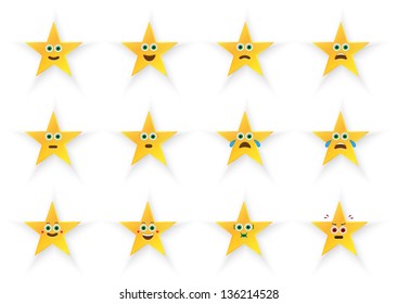 Stars Emoticons Set