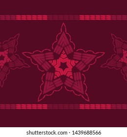 Stars. Ethnic boho seamless pattern. Lace. Embroidery on fabric. Patchwork texture. Weaving. Traditional ornament. Tribal pattern. Folk motif. Can be used for wallpaper, textile, wrapping, web.