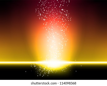 Stars Explosion Background Red and Yellow