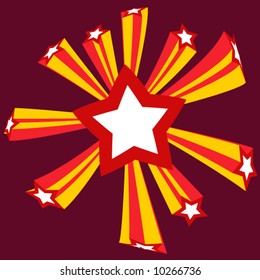 stars explosions red - vector -