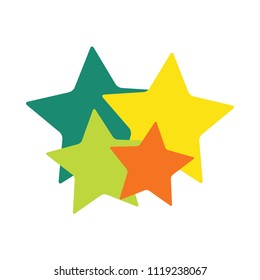 stars family logo multicolored on the white background together