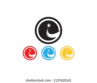 Stars faster logo template vector icons