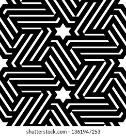 Stars, figures ornament. Ethnic backdrop. Star, polygonal shapes wallpaper. Folk background. Mosaics motif. Digital paper, abstract. Seamless pattern. Vector.