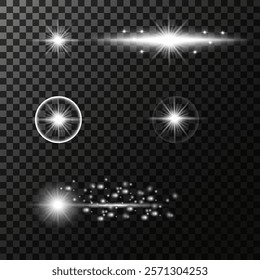 stars, flash, play of light, comet