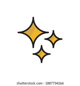 Stars  Flat Design. Icons.Vector Illustration