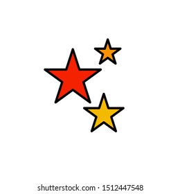 stars flat icon, vector illustration