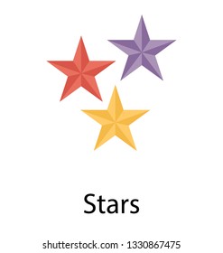 Stars, flat vector icon.