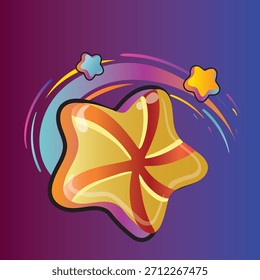 Estrellas flotando en el espacio, colores, Vector.