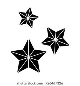 stars flying isolated icon