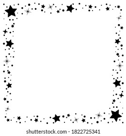 Stars frame with dots - stock vector
