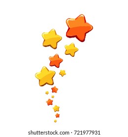 Stars game pixelated icon. Vector illustration design of cute stars. Pixel art style.