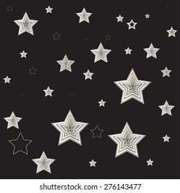 Stars gold background vector illustration. Outbox 