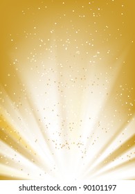 Stars golden vector background with place for your text