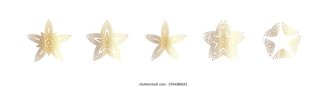 stars golden vector design elements set
