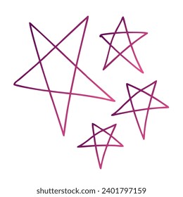 Stars Gradient Art Vector Design