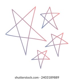 Diseño de vectores de arte gradiente de estrellas