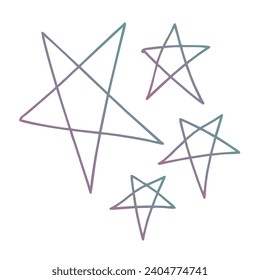Stars Gradient Art Vector Design