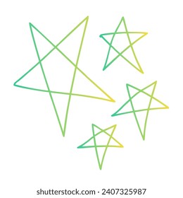 Diseño de vectores de arte gradiente de estrellas