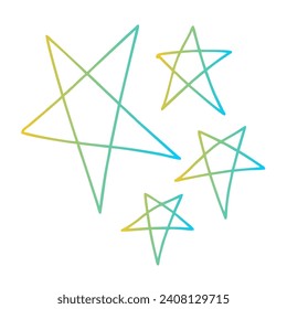 Diseño de vectores de arte gradiente de estrellas