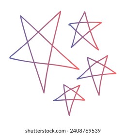Diseño de vectores de arte gradiente de estrellas