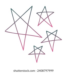 Diseño de vectores de arte gradiente de estrellas