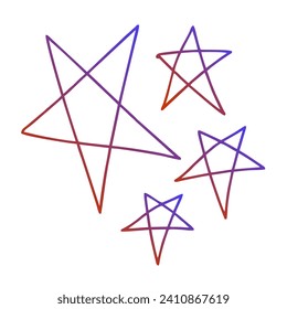 Diseño de vectores de arte gradiente de estrellas