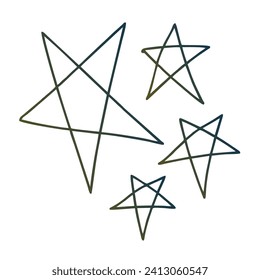 Diseño de vectores de arte gradiente de estrellas