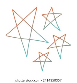 Diseño de vectores de arte gradiente de estrellas