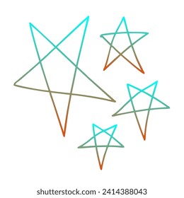 Diseño de vectores de arte gradiente de estrellas